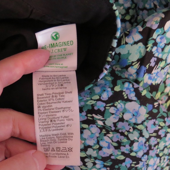 J. Crew Factory Ditsy Floral Stretch Sateen Pencil Skirt - Picture 6 of 9